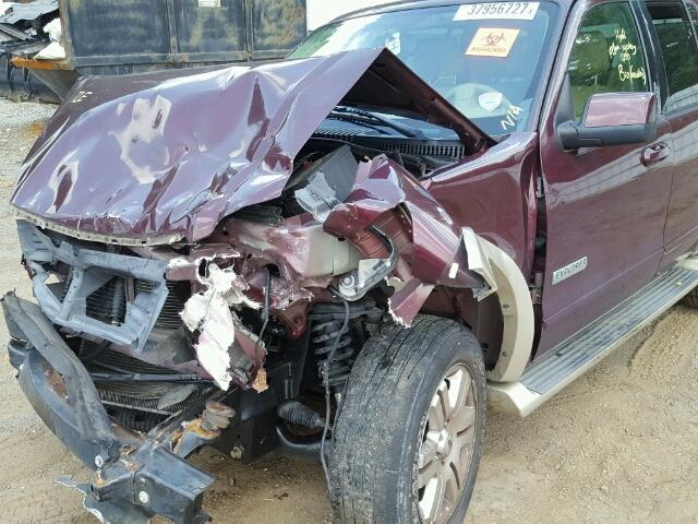 1FMEU64E87UB40945 - 2007 FORD EXPLORER E BURGUNDY photo 9