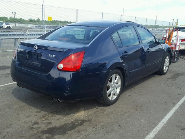 1N4BA41E84C828539 - 2004 NISSAN MAXIMA SE BLUE photo 4