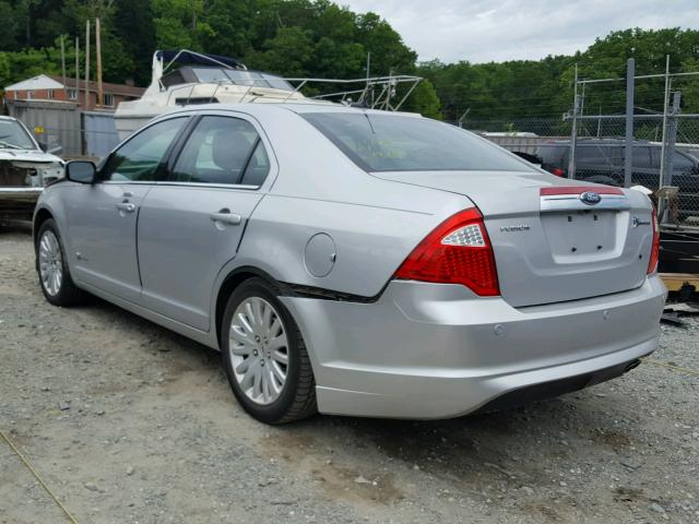 3FADP0L30AR298396 - 2010 FORD FUSION HYB SILVER photo 3