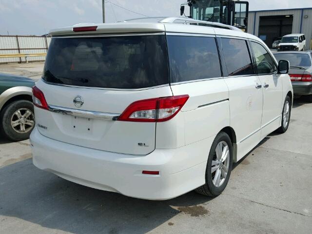 JN8AE2KP7C9044948 - 2012 NISSAN QUEST S WHITE photo 4