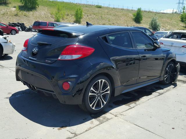 KMHTC6AE9GU304363 - 2016 HYUNDAI VELOSTER T BLACK photo 4