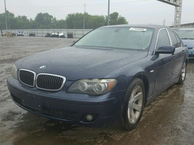 WBAHL83587DT08629 - 2007 BMW 750I BLUE photo 2