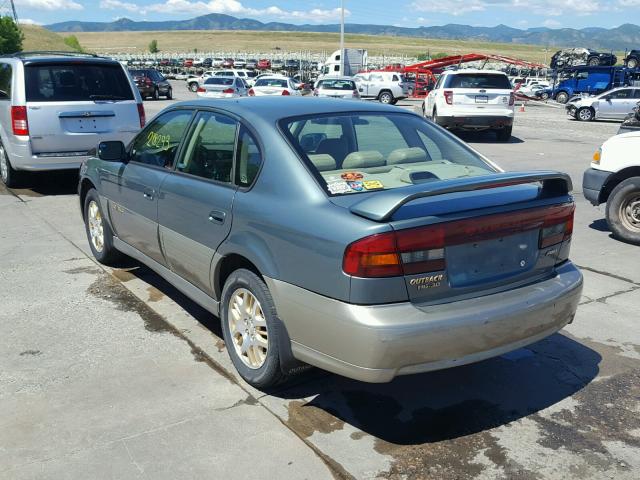 4S3BE896727202778 - 2002 SUBARU LEGACY OUT GREEN photo 3