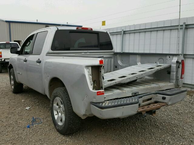 1N6AA07C19N301858 - 2009 NISSAN TITAN XE SILVER photo 3