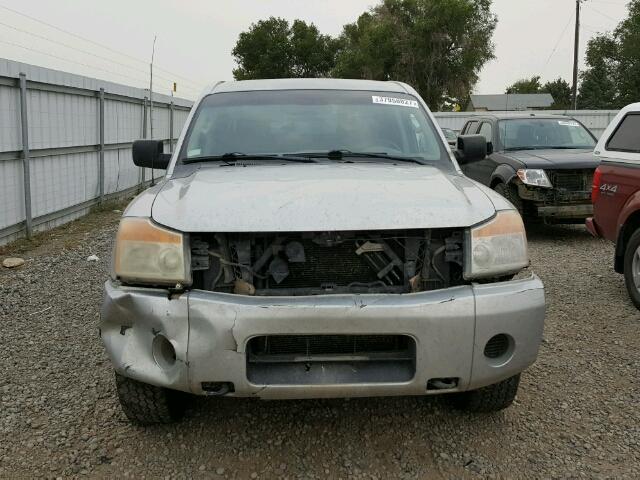 1N6AA07C19N301858 - 2009 NISSAN TITAN XE SILVER photo 9