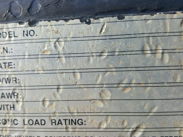 1TKA049254M084341 - 2004 UTILITY TRAILER BLACK photo 10