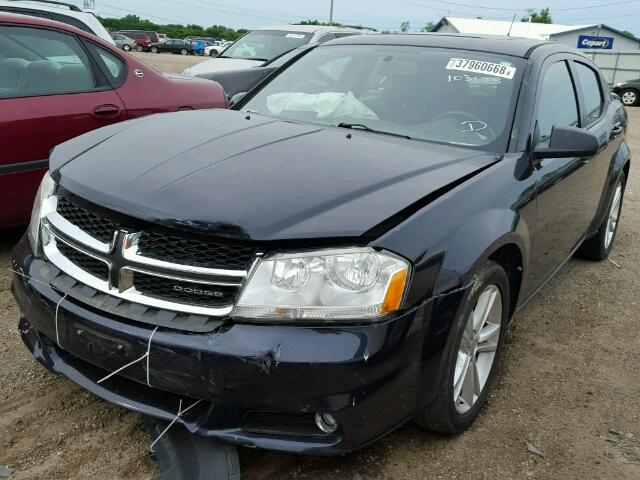 1B3BD1FG3BN514231 - 2011 DODGE AVENGER MA BLUE photo 2