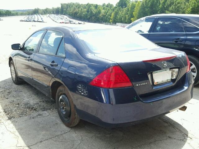 1HGCM55176A074200 - 2006 HONDA ACCORD VAL BLUE photo 3