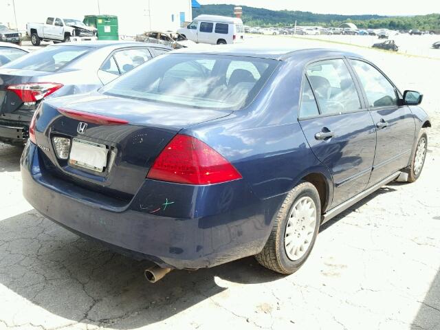 1HGCM55176A074200 - 2006 HONDA ACCORD VAL BLUE photo 4