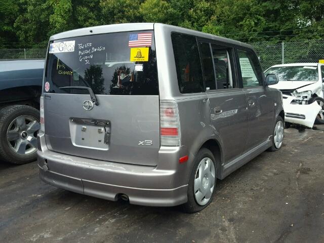 JTLKT324454000878 - 2005 TOYOTA SCION XB Plata foto 4