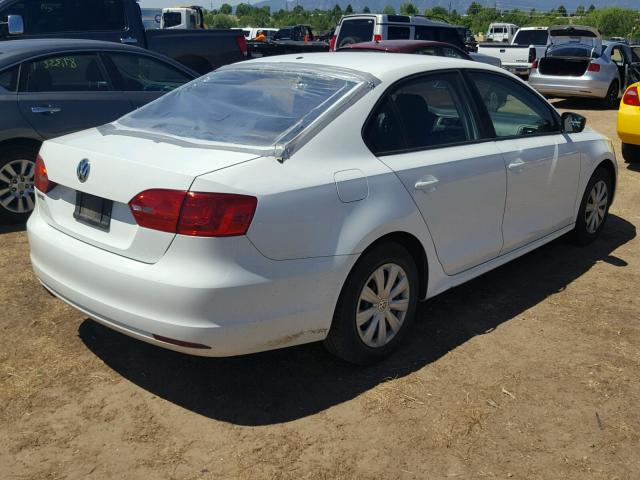 3VW2K7AJ3EM407525 - 2014 VOLKSWAGEN JETTA BASE 白色 照片 4
