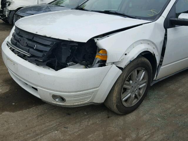 1FMDK06W98GA12380 - 2008 FORD TAURUS X L WHITE photo 9