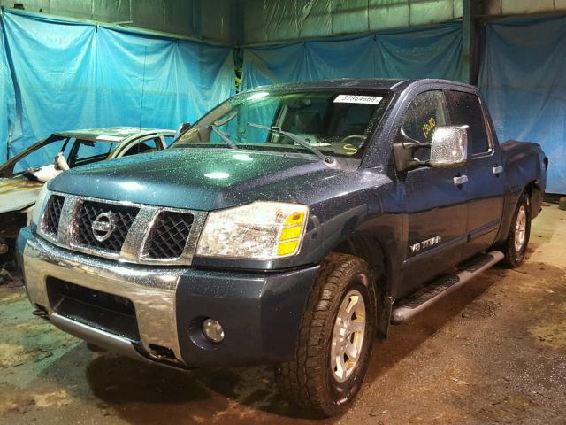 1N6AA07B65N518050 - 2005 NISSAN TITAN XE GREEN photo 2