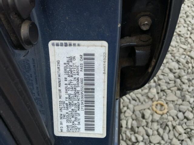 1Y1SK5360PZ021660 - 1993 GEO PRIZM BASE GREEN photo 10