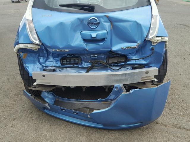 JN1AZ0CP4CT020177 - 2012 NISSAN LEAF SV BLUE photo 9