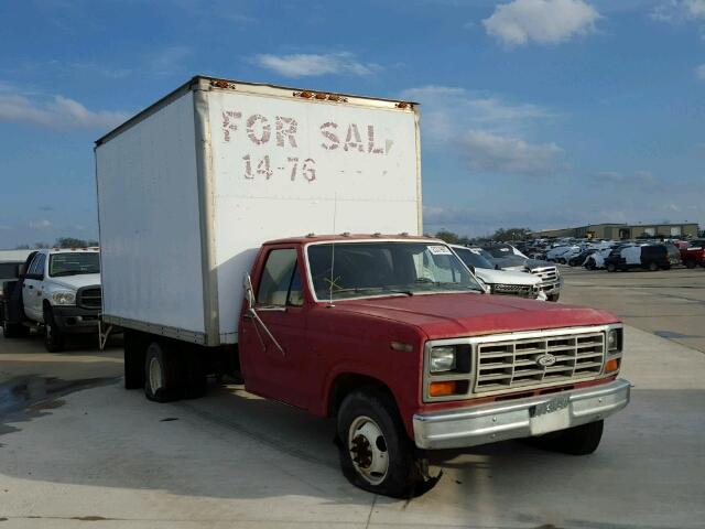 2FDJF37LXFCB07297 - 1985 FORD F350 RED photo 1