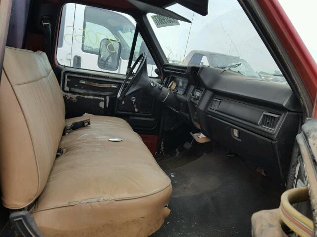 2FDJF37LXFCB07297 - 1985 FORD F350 RED photo 5