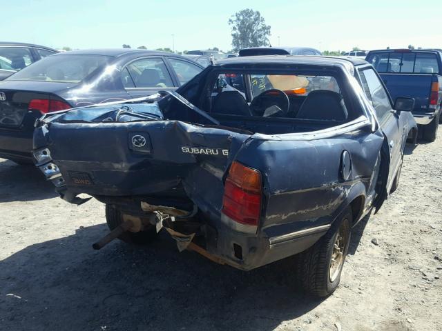 JF3AU53B6GE500211 - 1986 SUBARU BRAT GL BLUE photo 4