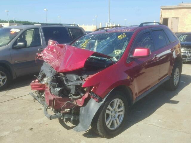 2FMDK38C88BB22655 - 2008 FORD EDGE SEL RED photo 2