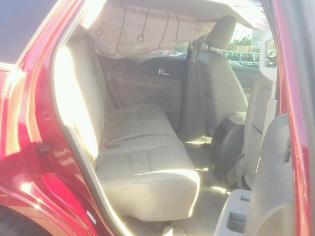 2FMDK38C88BB22655 - 2008 FORD EDGE SEL RED photo 6