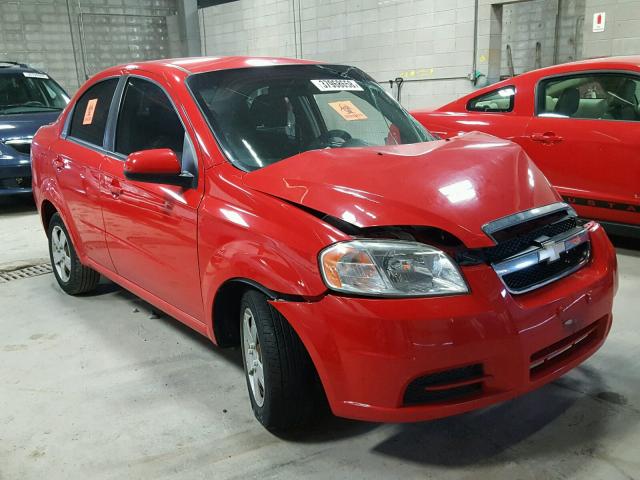 KL1TD5DEXAB082546 - 2010 CHEVROLET AVEO LS RED photo 1