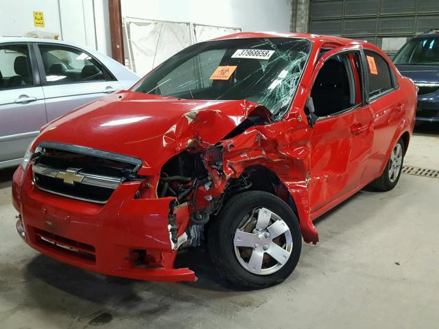 KL1TD5DEXAB082546 - 2010 CHEVROLET AVEO LS RED photo 2