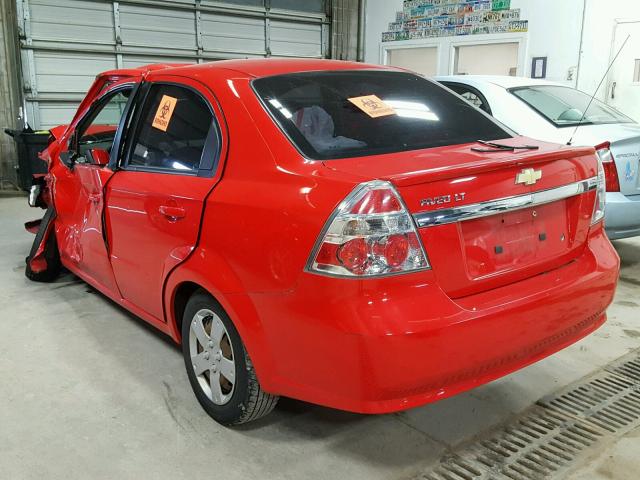 KL1TD5DEXAB082546 - 2010 CHEVROLET AVEO LS RED photo 3