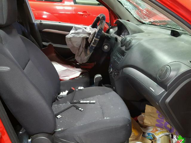 KL1TD5DEXAB082546 - 2010 CHEVROLET AVEO LS RED photo 5