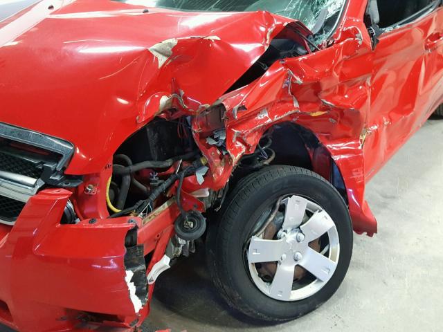 KL1TD5DEXAB082546 - 2010 CHEVROLET AVEO LS RED photo 9