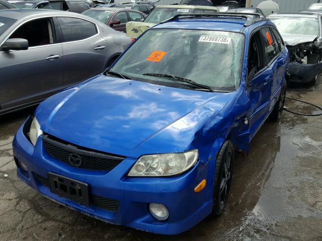 JM1BJ245331112877 - 2003 MAZDA PROTEGE PR BLUE photo 2