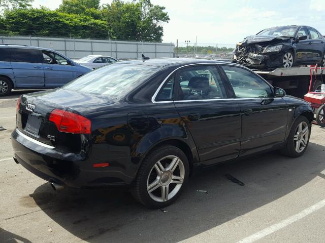 WAUDF78E87A102270 - 2007 AUDI A4 2.0T QU BLACK photo 4