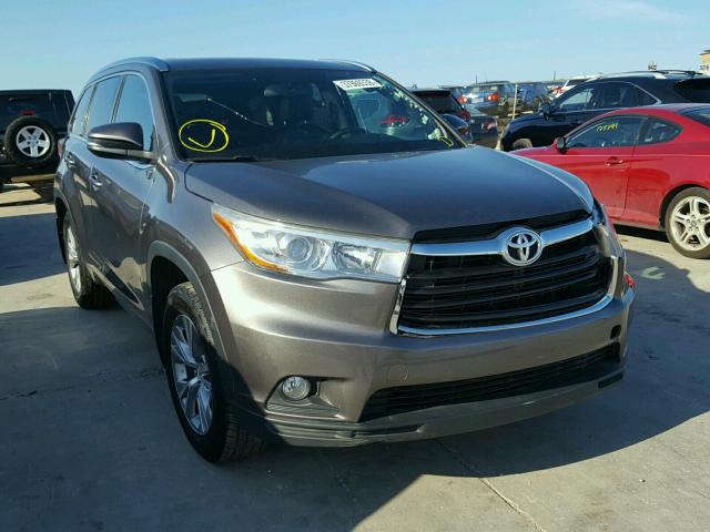 5TDJKRFH3FS146026 - 2015 TOYOTA HIGHLANDER 灰色 照片 1