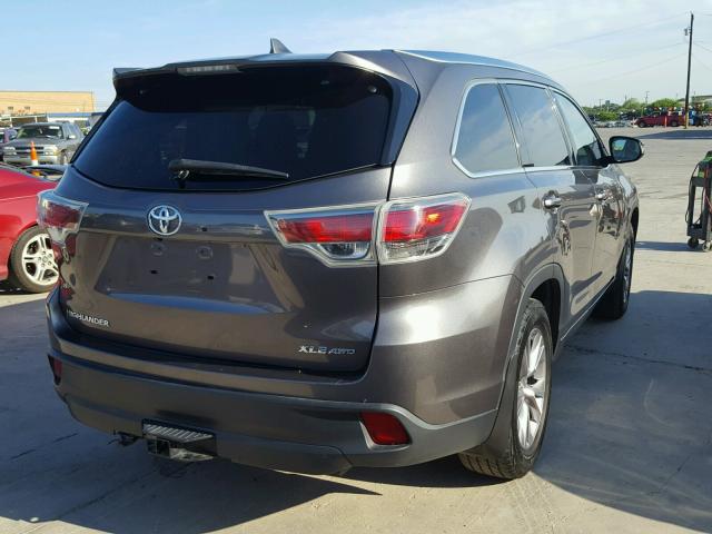 5TDJKRFH3FS146026 - 2015 TOYOTA HIGHLANDER 灰色 照片 4