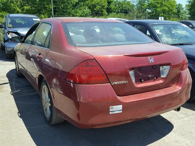 1HGCM56337A055936 - 2007 HONDA ACCORD SE RED photo 3