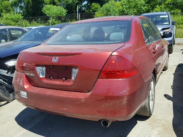 1HGCM56337A055936 - 2007 HONDA ACCORD SE RED photo 4