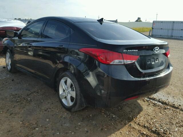 KMHDH4AE8DU664505 - 2013 HYUNDAI ELANTRA GL BLACK photo 3