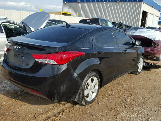 KMHDH4AE8DU664505 - 2013 HYUNDAI ELANTRA GL BLACK photo 4