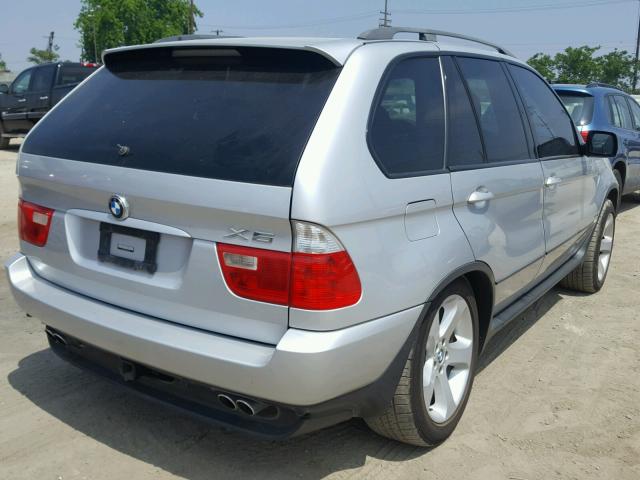 5UXFB53545LV16469 - 2005 BMW X5 4.4I SILVER photo 4