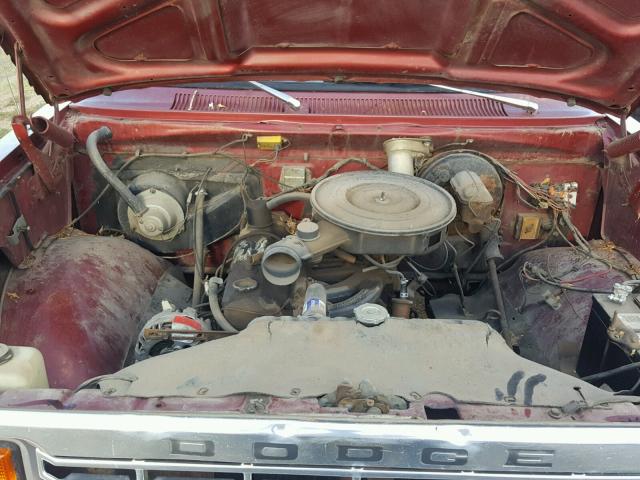 D14BB8S228771 - 1978 DODGE PICKUP RED photo 7