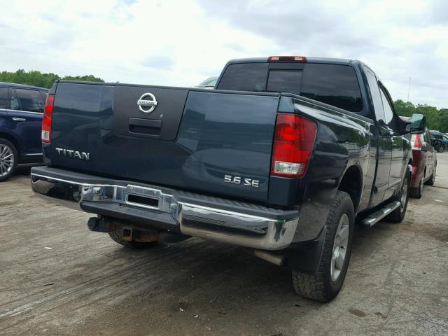 1N6AA06B34N520256 - 2004 NISSAN TITAN XE BLUE photo 4