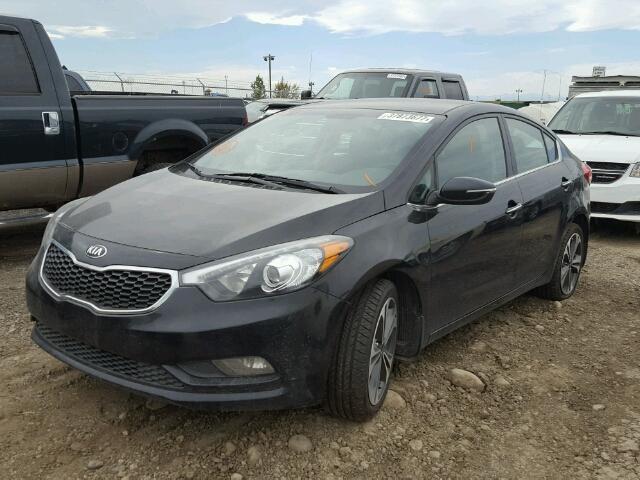 KNAFX4A85E1122264 - 2014 KIA FORTE EX BLACK photo 2