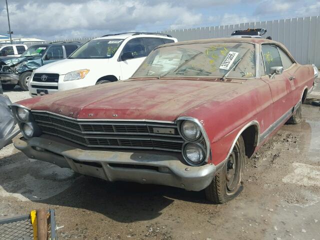 7D58H119953 - 1967 FORD GALAXIE RED photo 2
