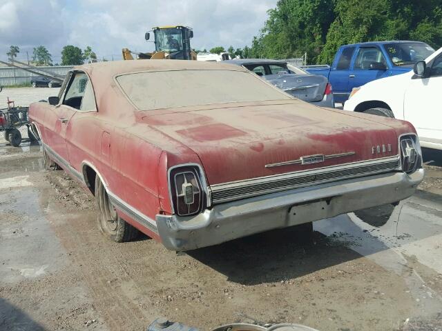 7D58H119953 - 1967 FORD GALAXIE RED photo 3