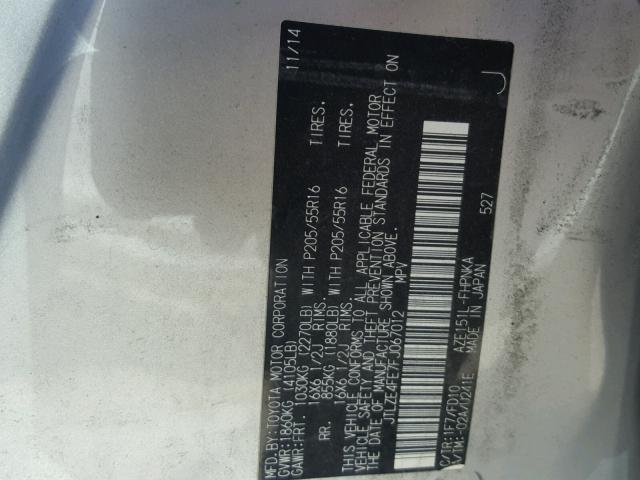 JTLZE4FE7FJ067012 - 2015 TOYOTA SCION XB Күміс фото 10