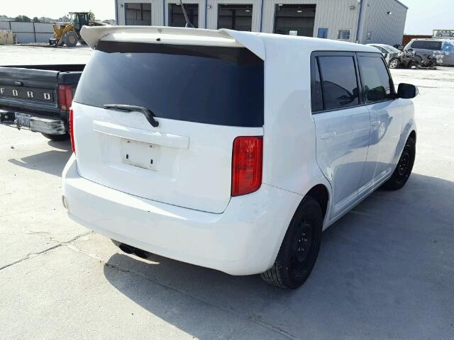 JTLKE50E191063543 - 2009 TOYOTA SCION XB WHITE photo 4