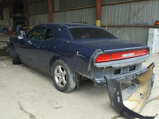 2B3CJ4DV7AH208169 - 2010 DODGE CHALLENGER BLUE photo 3