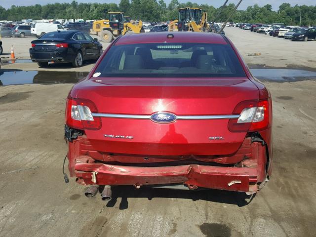 1FAHP2EW3BG167119 - 2011 FORD TAURUS SEL RED photo 9