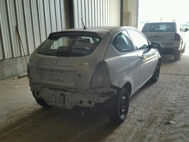 KMHCN35C28U075091 - 2008 HYUNDAI ACCENT BAS GRAY photo 4