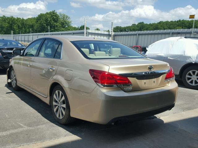 4T1BK3DBXBU372534 - 2011 TOYOTA AVALON BAS GOLD photo 3