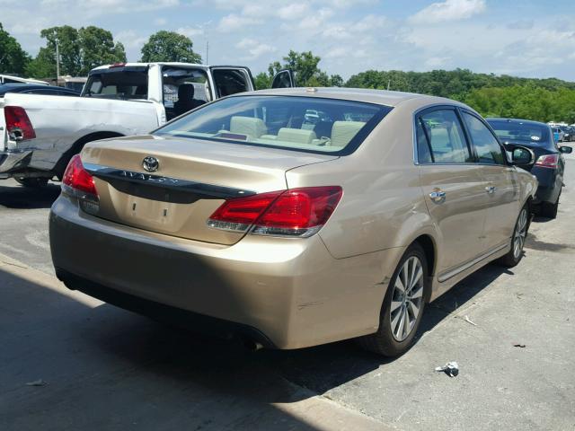 4T1BK3DBXBU372534 - 2011 TOYOTA AVALON BAS GOLD photo 4